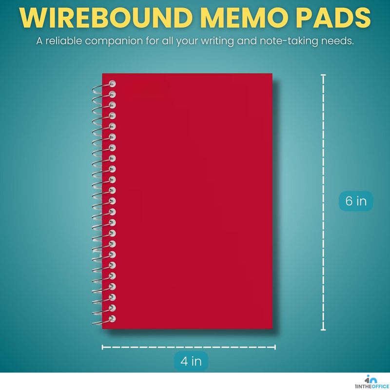1InTheOffice Notepads 4x6 College Ruled, Assorted colors, 50 sheets/pad, 5 pack - Image 2